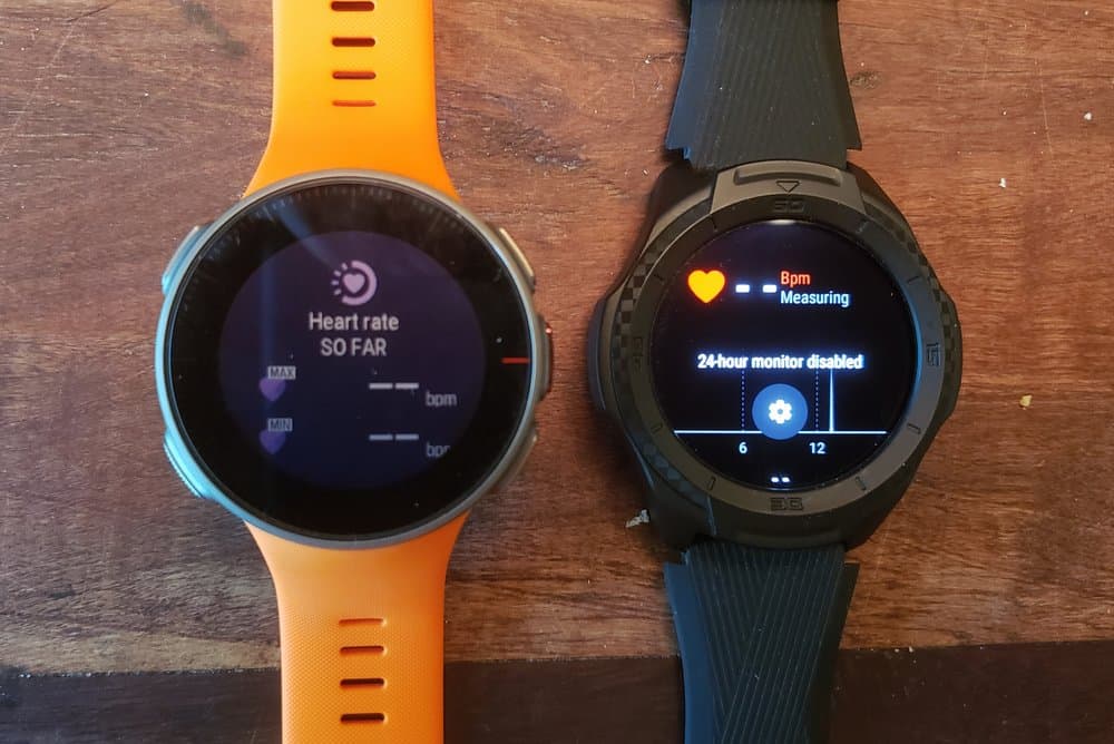 ticwatch s2 vs polar vantage v heart rate sensor