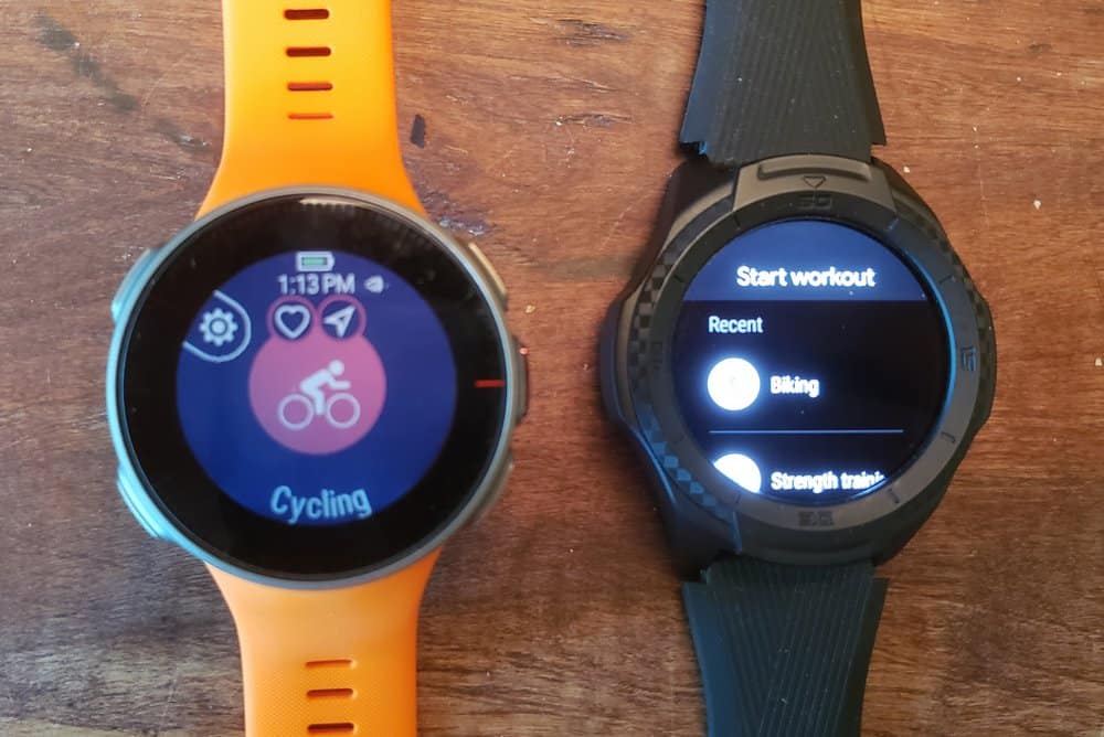 ticwatch s2 vs polar vantage v sports and workout