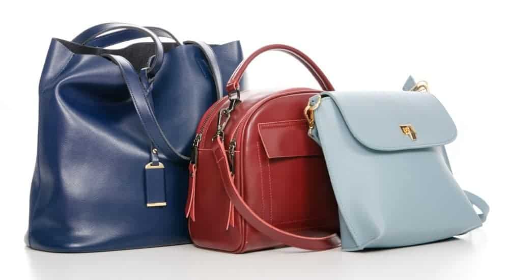 A pile of handbags.