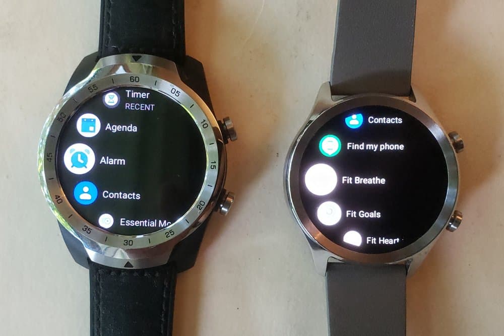 Ticwatch C2 vs Ticwatch Pro apps list