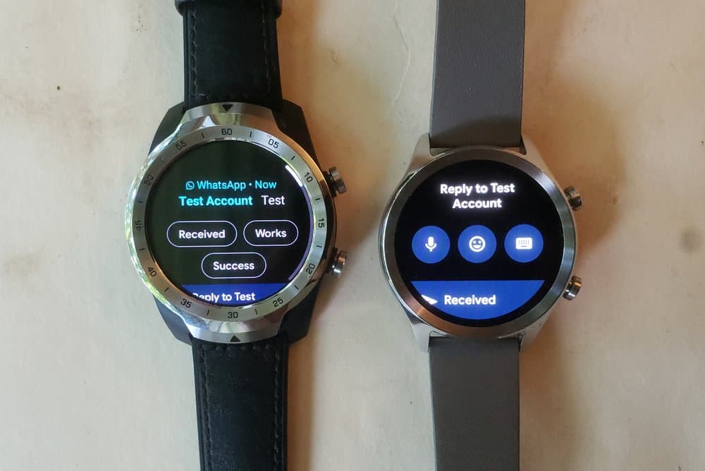 Ticwatch C2 vs Ticwatch Pro texts