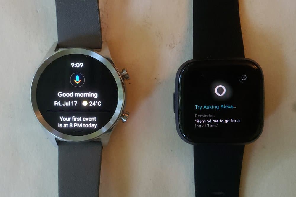 Ticwatch C2 vs Fitbit Versa 2 google assistant alexa