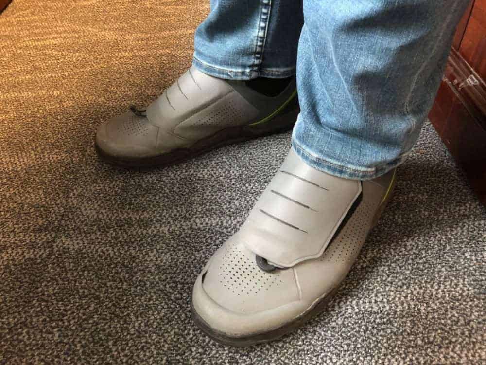 The Shimano GR9 shoe with jeans.