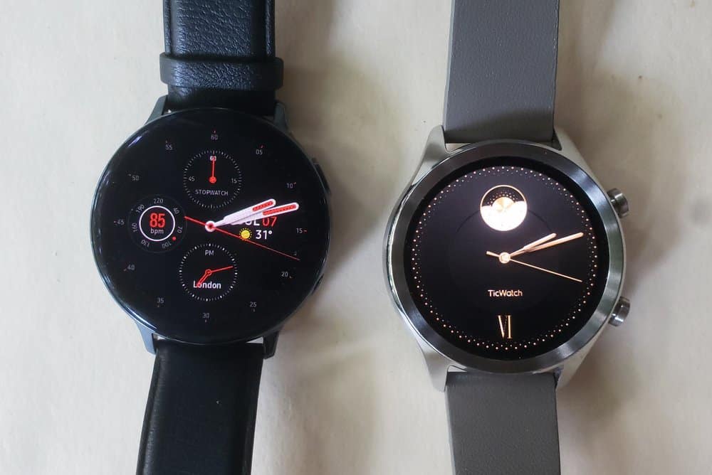ticwatch c2 vs samsung galaxy watch active 2 watch faces