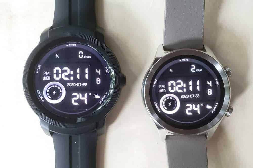 Ticwatch C2 vs Ticwatch E2 main screen