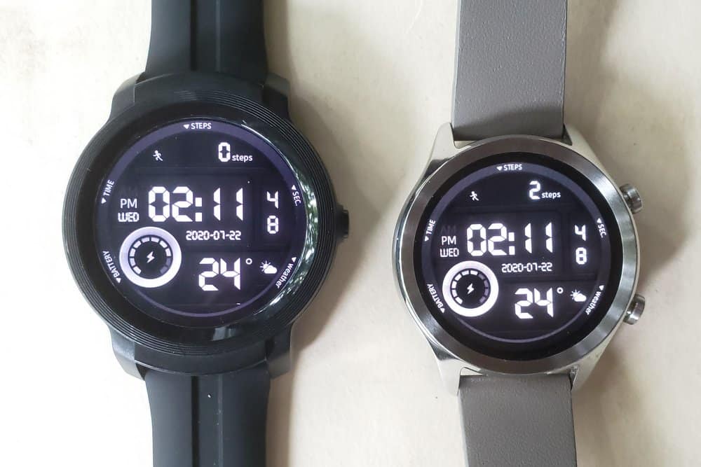 Ticwatch C2 vs Ticwatch E2 main screen