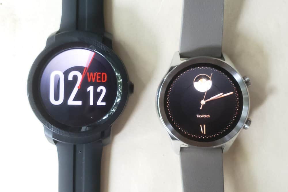 Ticwatch C2 vs Ticwatch E2 watch faces