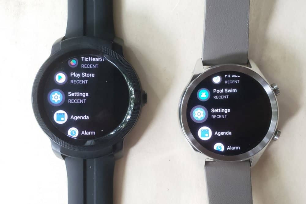 Ticwatch C2 vs Ticwatch E2 apps
