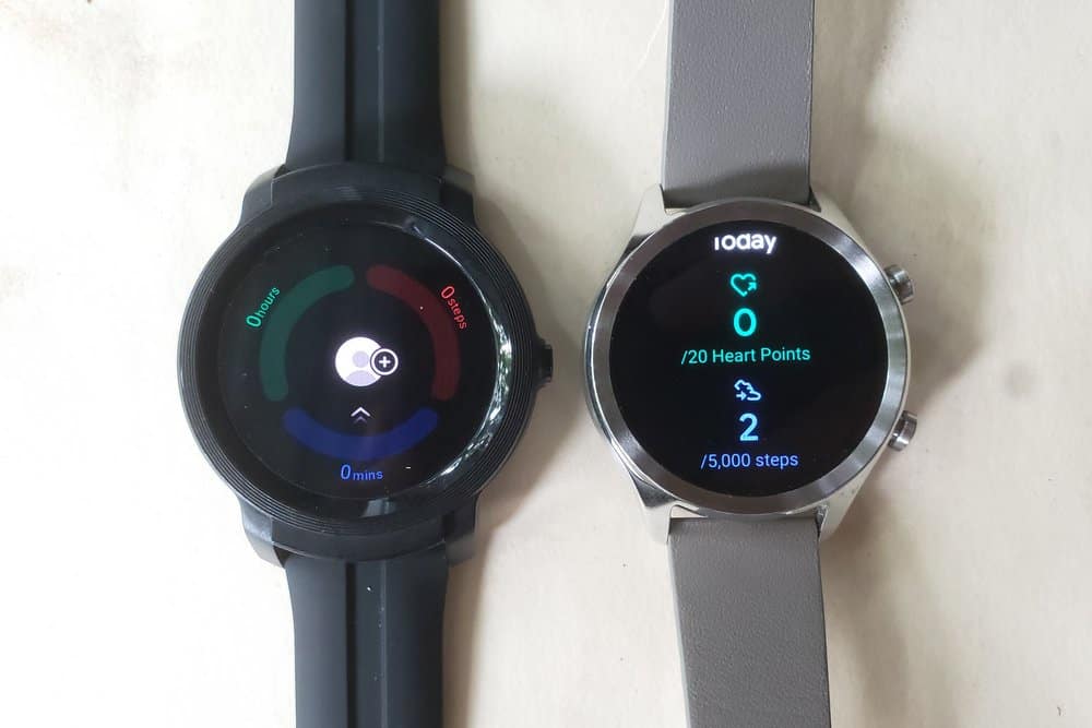 Ticwatch C2 vs Ticwatch E2 google fit tichealth