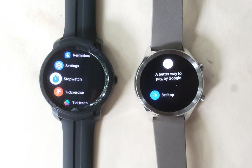 Ticwatch C2 vs Ticwatch E2 google pay