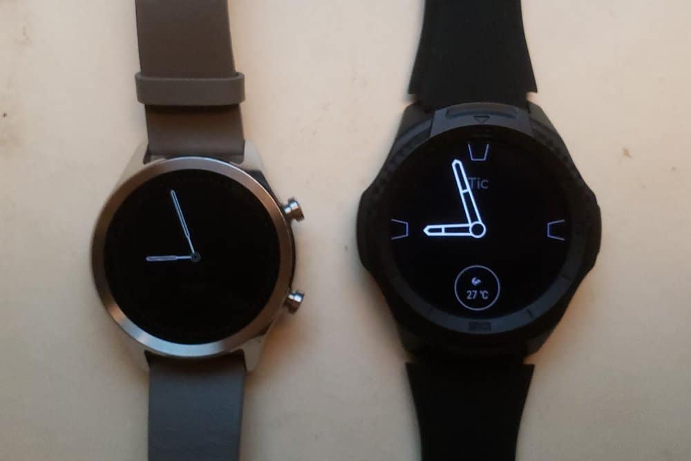 Ticwatch C2 vs Ticwatch S2 sleeping watch face