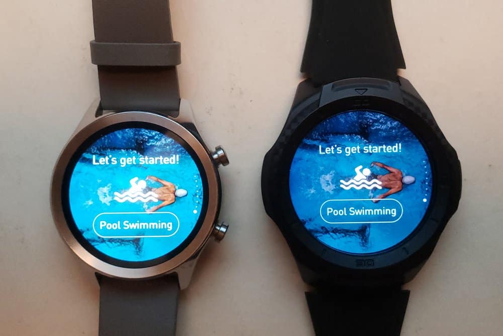 Ticwatch C2 vs Ticwatch S2 pool swim