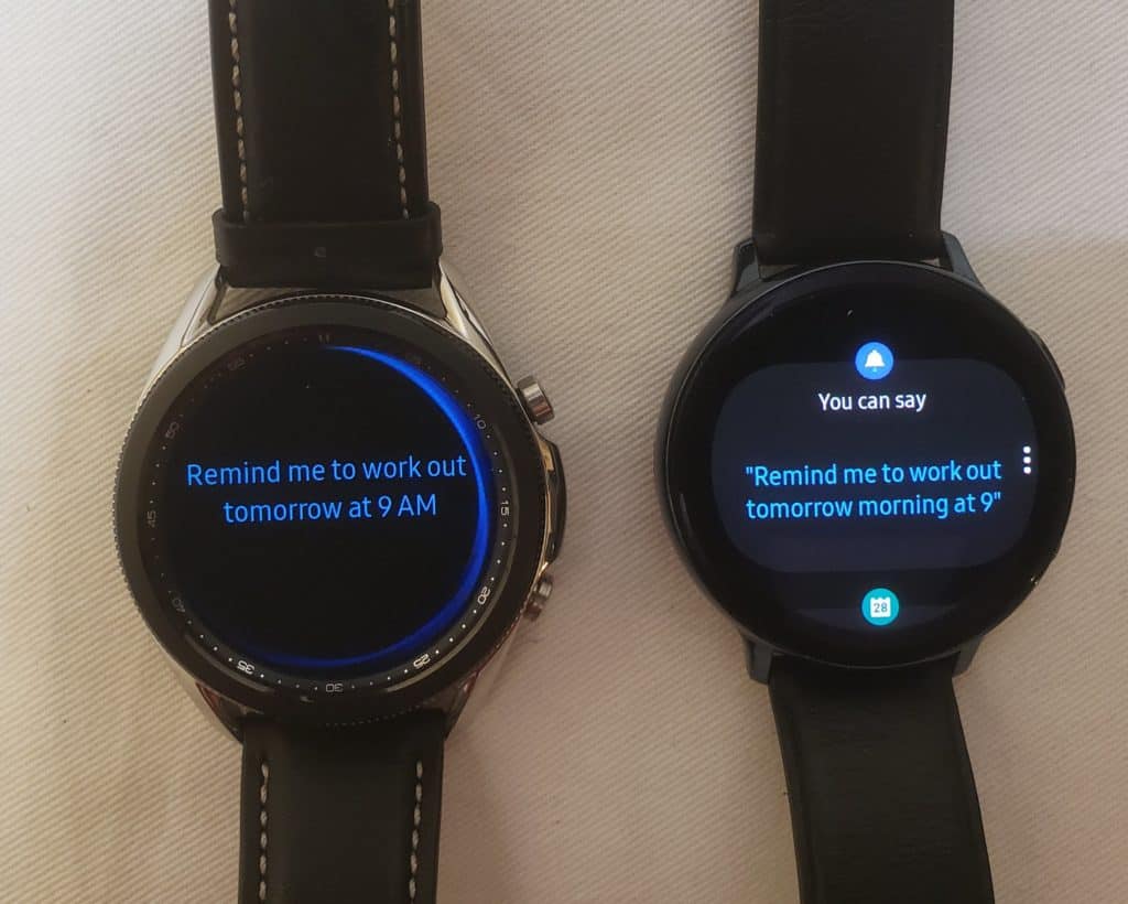 Samsung Galaxy Watch3 vs Active2 Bixby