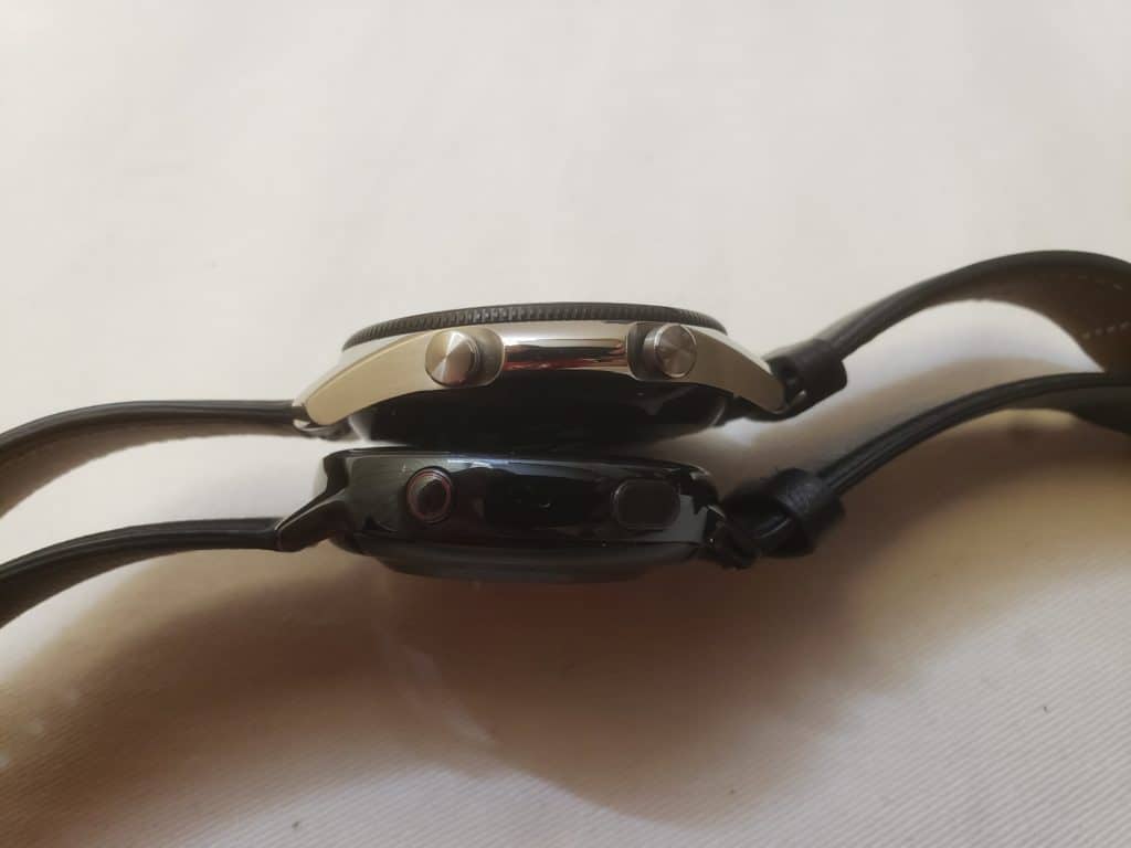 Samsung Galaxy Watch3 vs Active2 side