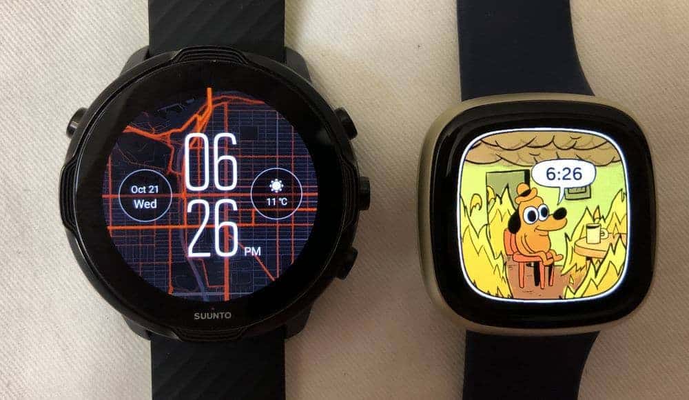 suunto 7 vs fitbit versa 3 main screen