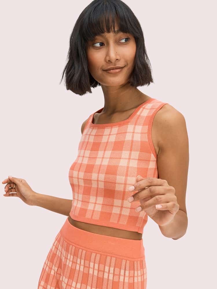 Plaid sleeveless sweater from Kate Spade.