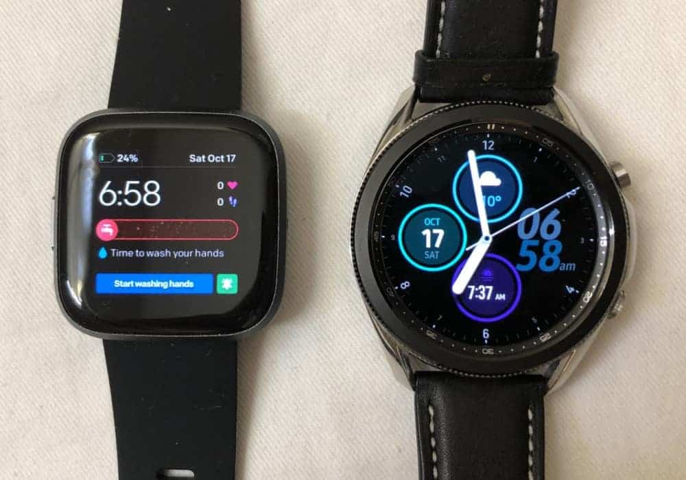 samsung galaxy watch3 vs fitbit versa 2 watch faces