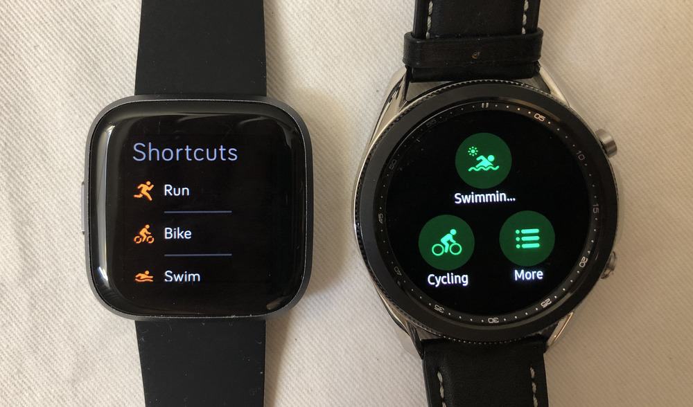 samsung galaxy watch3 vs fitbit versa 2 workout