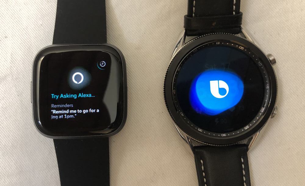 samsung galaxy watch3 vs fitbit versa 2 voice assistant