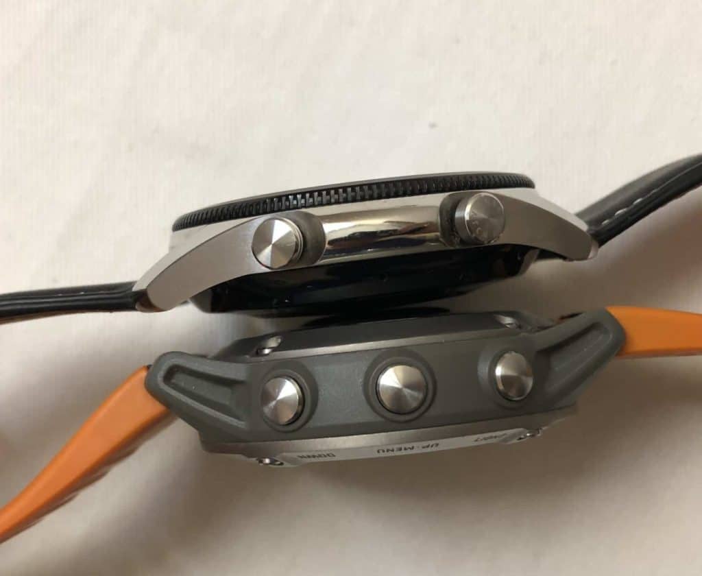 Samsung Galaxy Watch3 vs Garmin Fenix 6 buttons