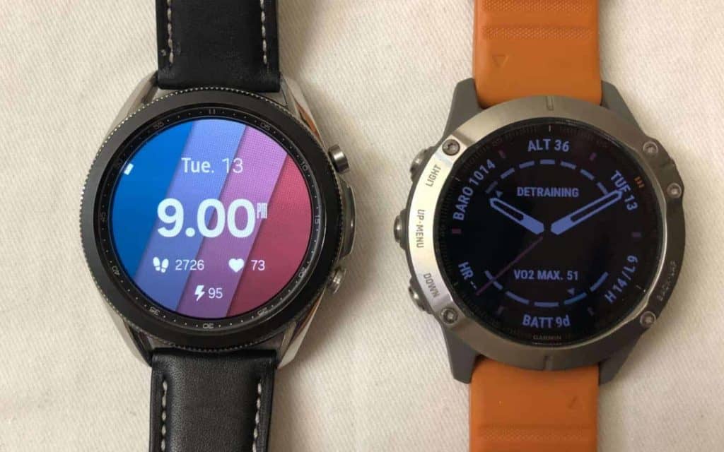 Samsung Galaxy Watch3 vs Garmin Fenix 6 watch face