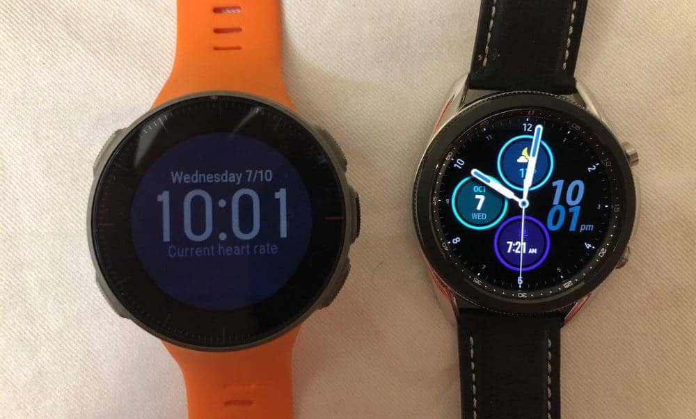 Samsung Galaxy Watch3 vs Polar Vantage V main screen