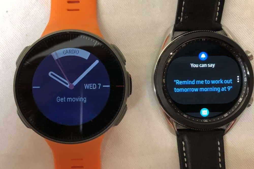 Samsung Galaxy Watch3 vs Polar Vantage V voice assistant bixby