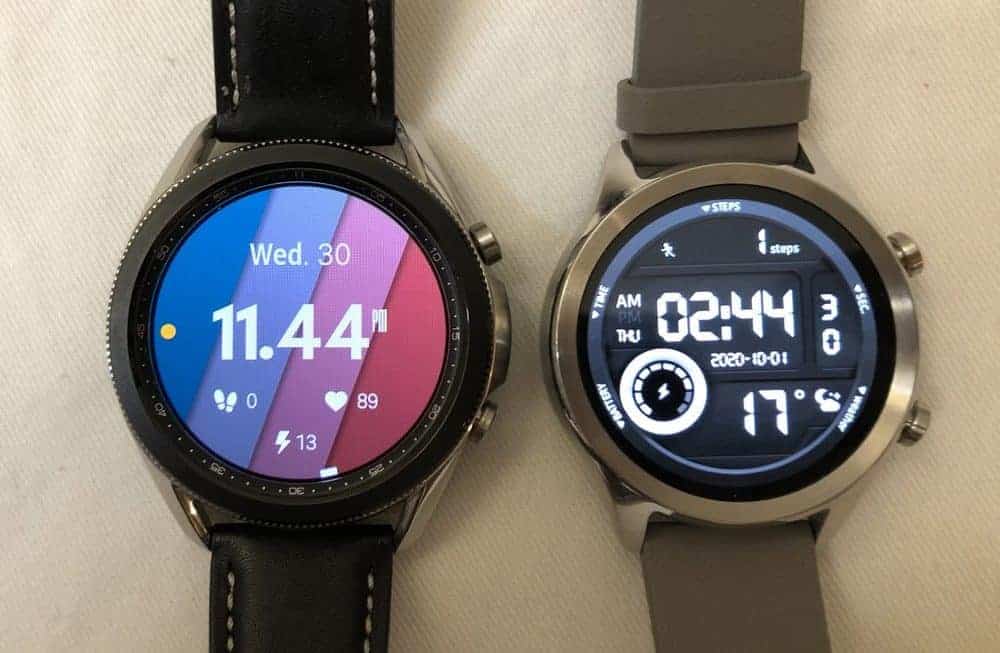 samsung galaxy watch3 vs ticwatch c2 watch faces