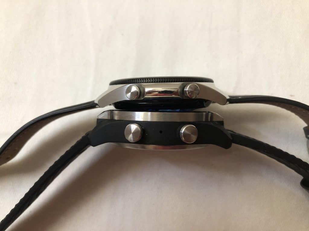 samsung galaxy watch3 vs ticwatch pro thickness