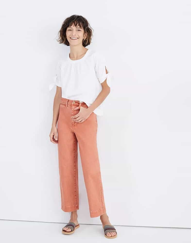 Slim Emmett Wide Leg Crop Pants from Madewell.