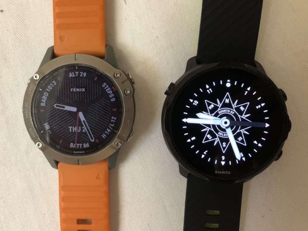suunto 7 vs garmin fenix 6 watch faces