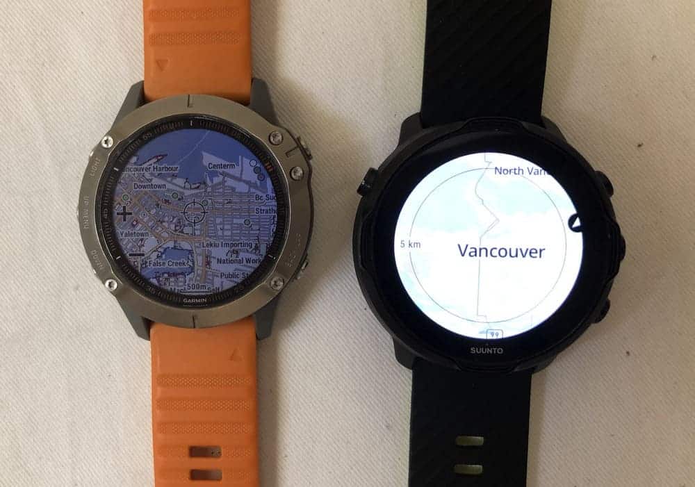 suunto 7 vs garmin fenix 6 maps