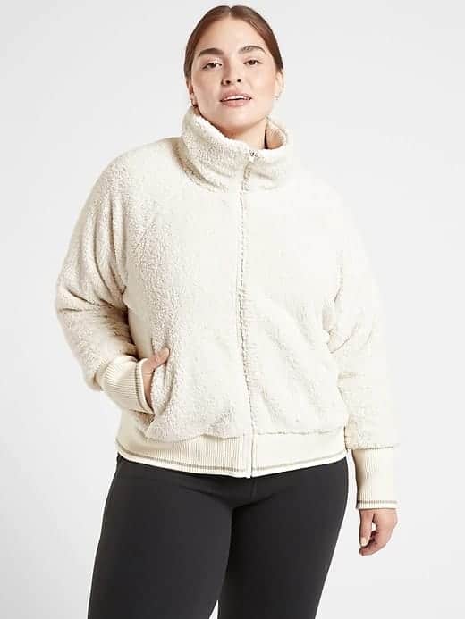 The Tugga sherpa jacket from Athleta.