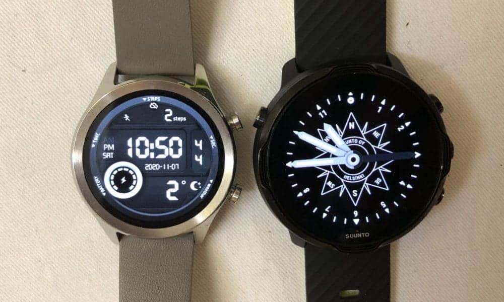 Suunto 7 vs Ticwatch C2 main screen