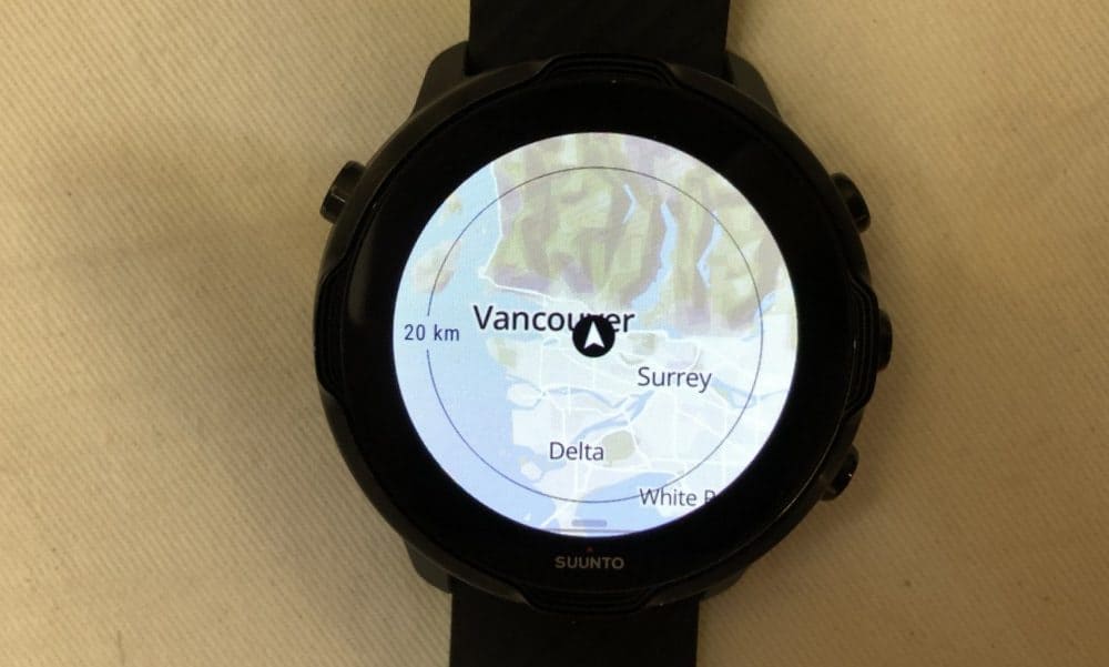 Suunto 7 vs Ticwatch C2 maps
