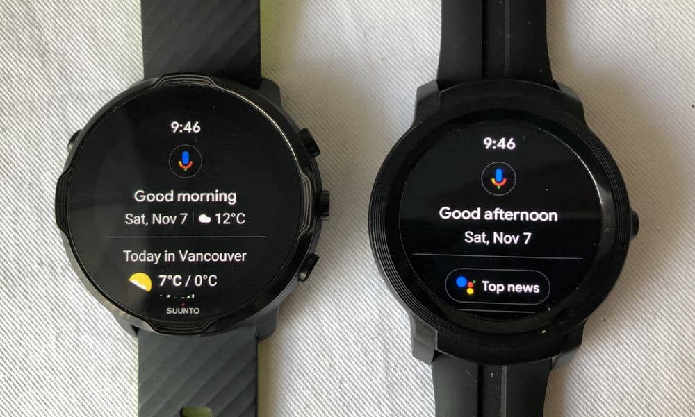 Suunto 7 vs Ticwatch E2 voice assistant