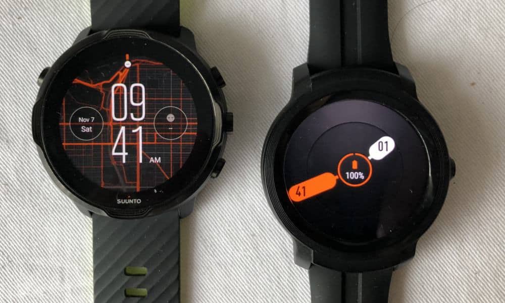 Suunto 7 vs Ticwatch E2 main screen