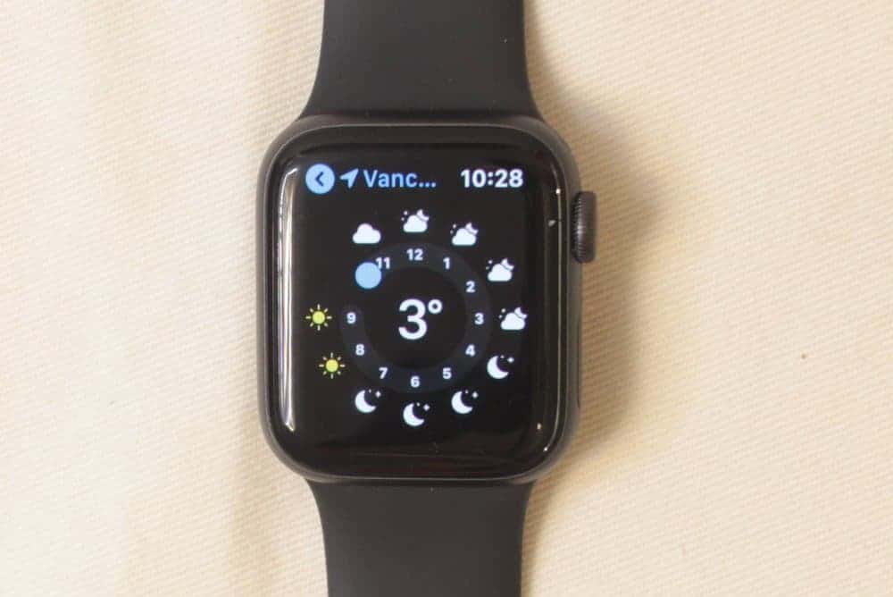 apple watch series 5 weather
