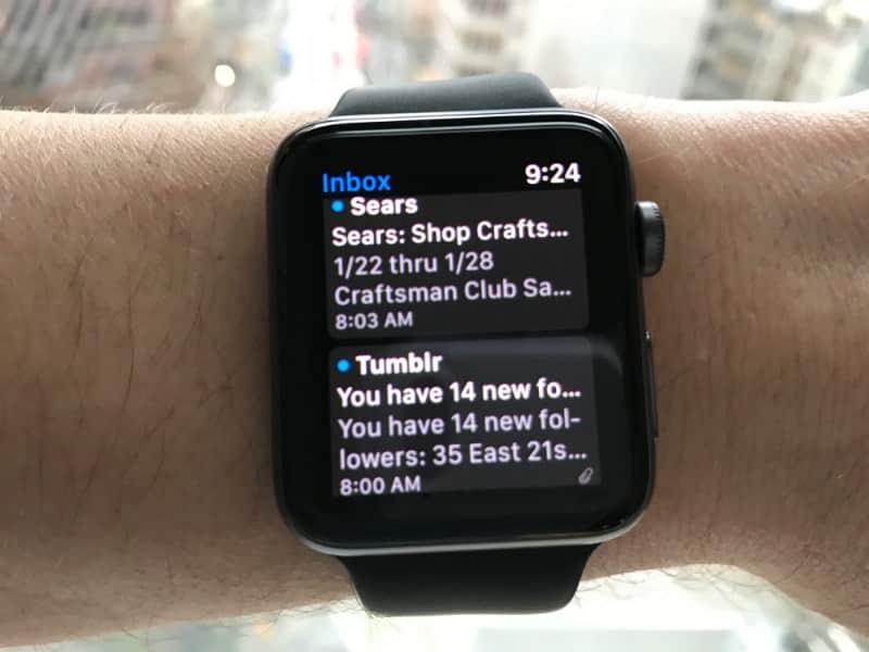Email for Apple Watch Series 2.