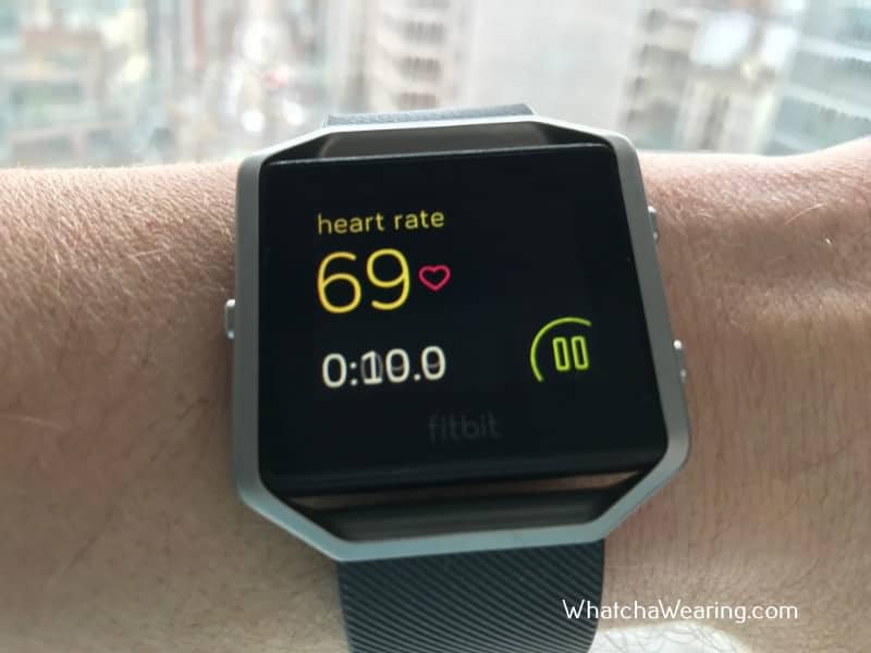 The Fitbit Blaze Exercise tracking.