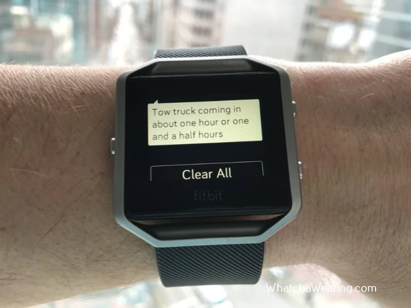 The Fitbit Blaze Notifications.