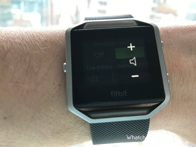 The Fitbit Blaze Music.