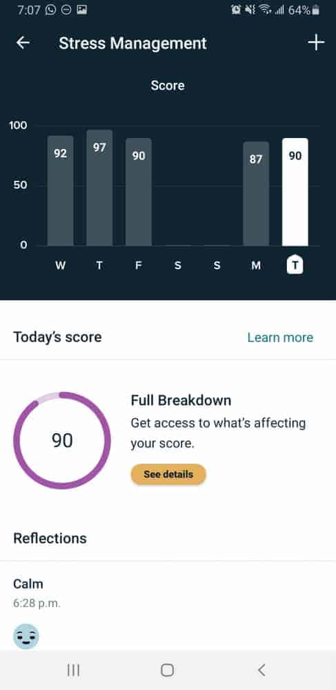 fitbit sense stress tracking