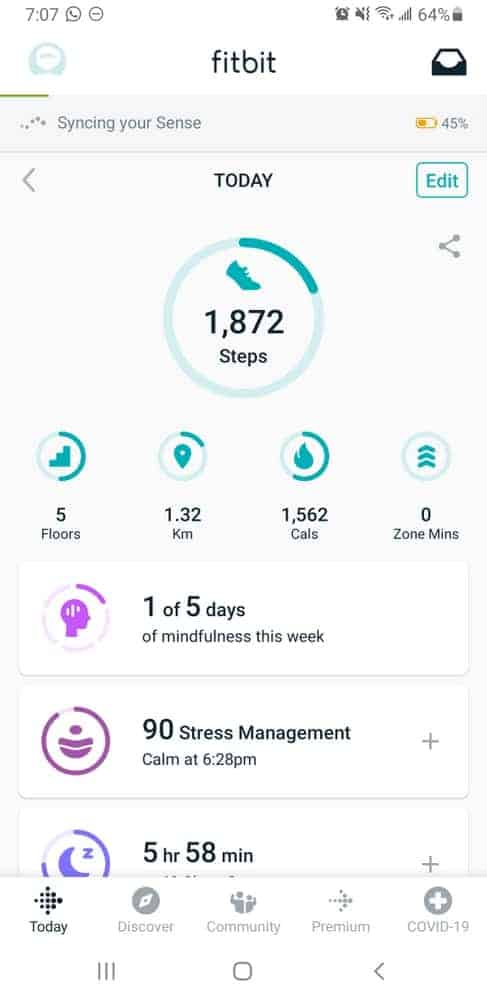 fitbit sense fitbit app