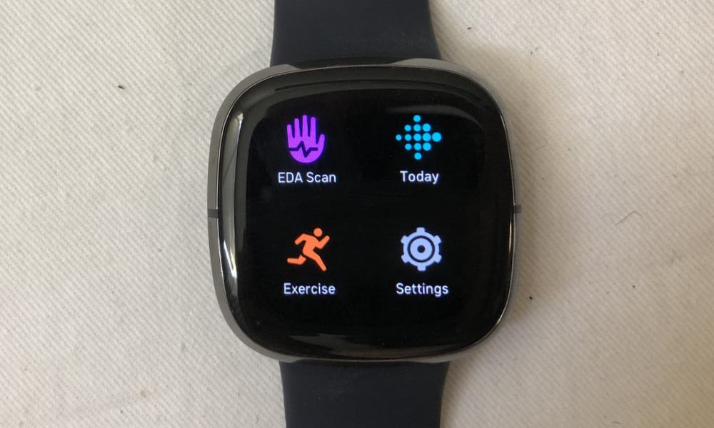fitbit sense apps menu