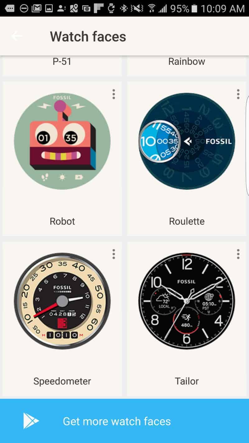 Fossil Q Founder 2.0 watch faces.
