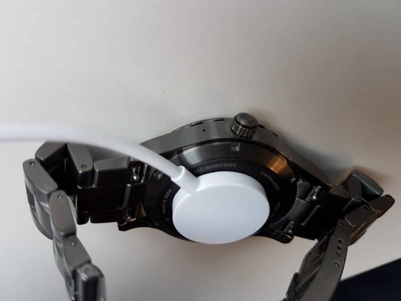 Fossil Q Marshal Smartwatch connected to charger