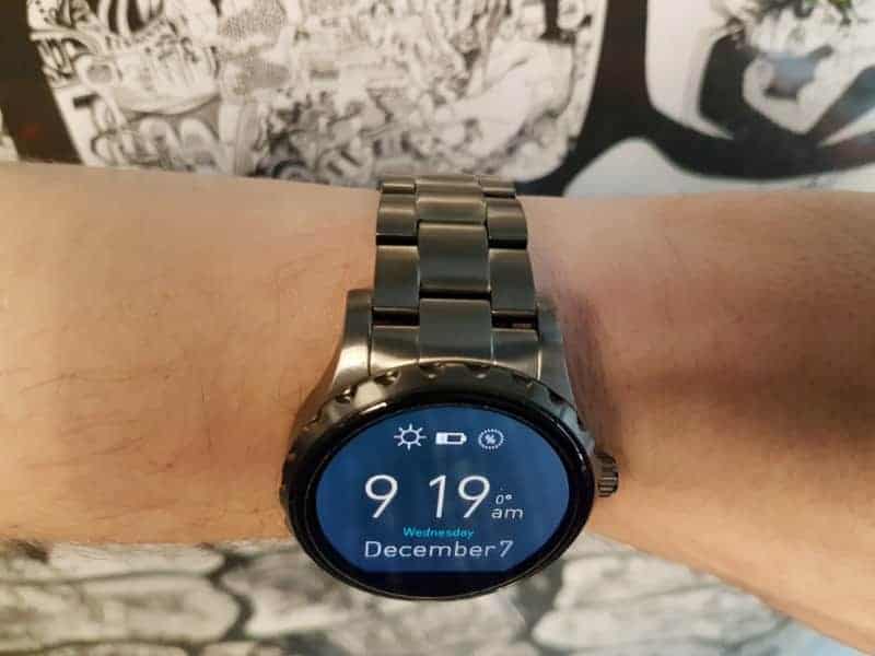 Fossil Q Marshal Smartwatch face. with date.