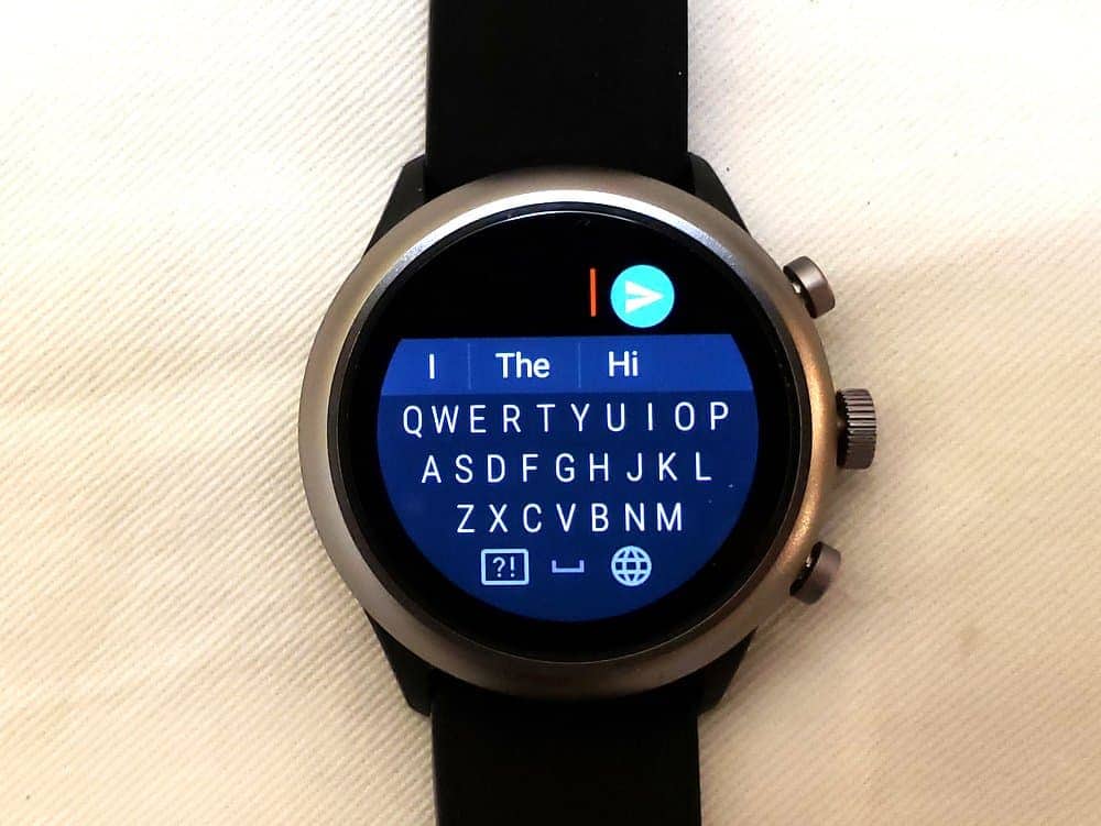 Fossil Sport Smartwatch keyboard 