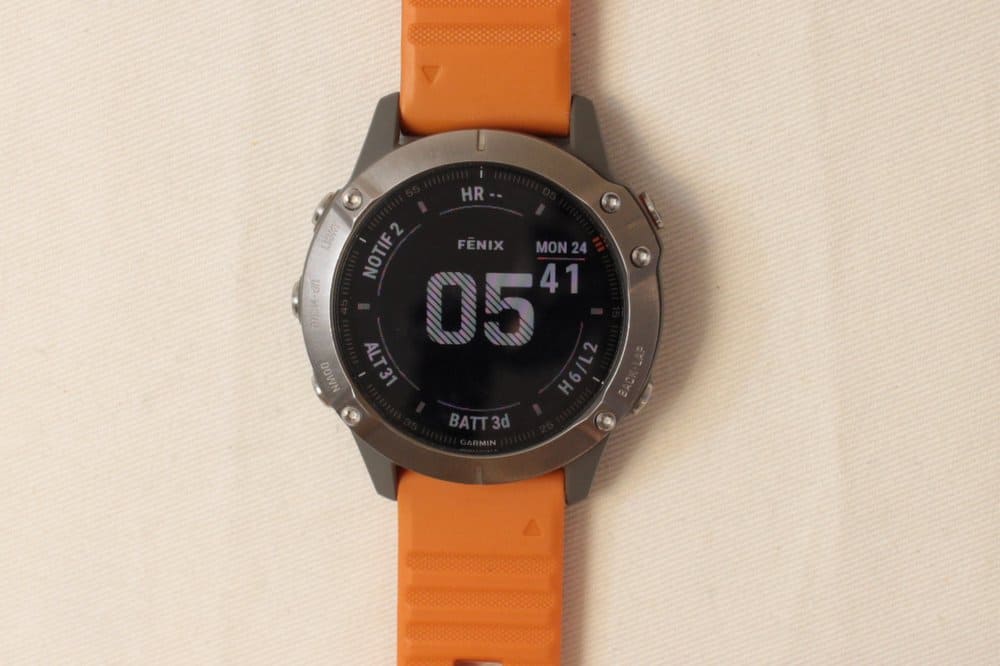 garmin fenix 6 main screen